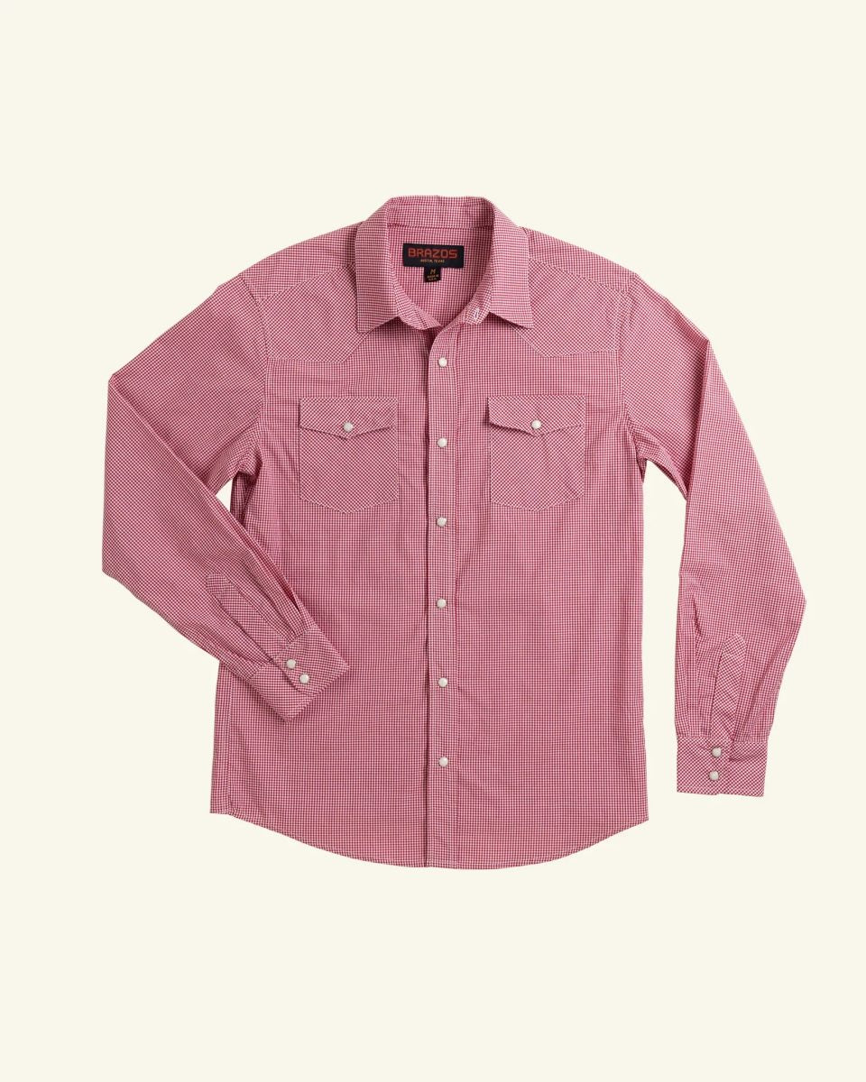 Brazos Fine Shirts - Red Check Pima image 0