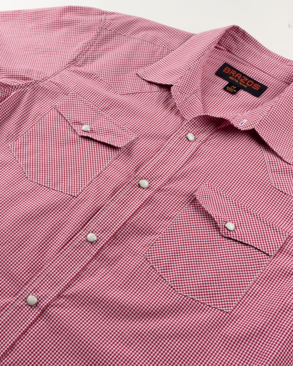 Brazos Fine Shirts - Red Check Pima image 1