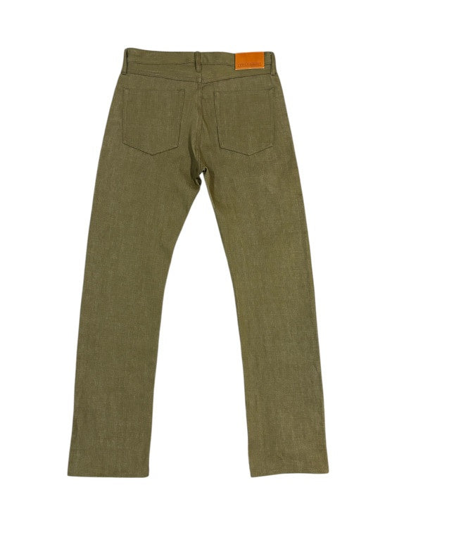 Tellason - Ankara Straight Leg Olive/Brown Selvedge Jean