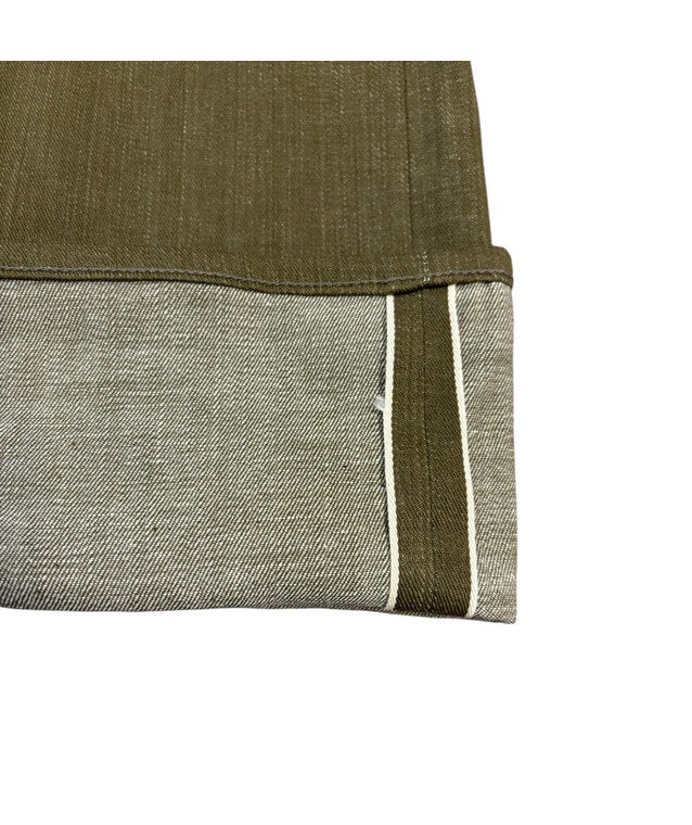 Tellason - Ankara Straight Leg Olive/Brown Selvedge Jean