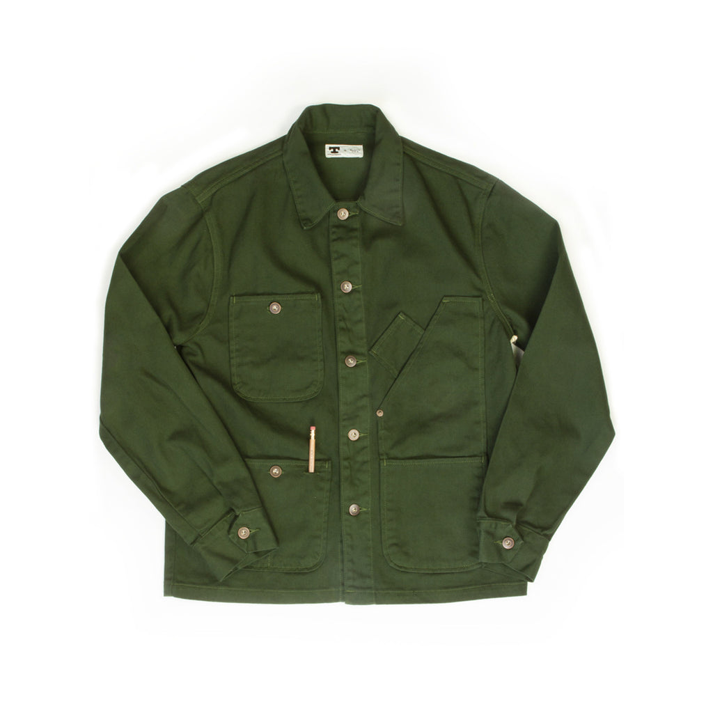 Tellason - Coverall Jacket Garment Dyed Green