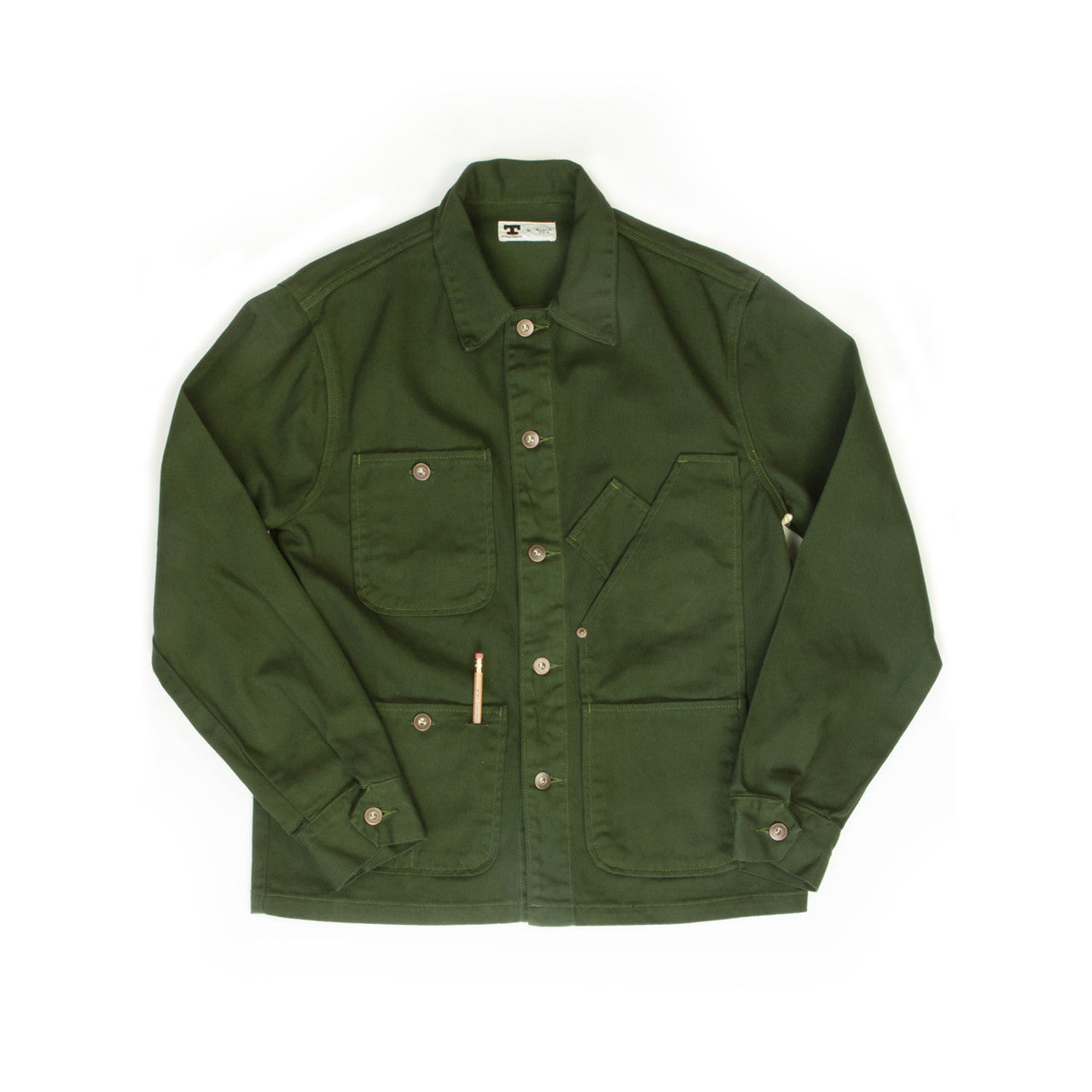 Tellason - Coverall Jacket Garment Dyed Green