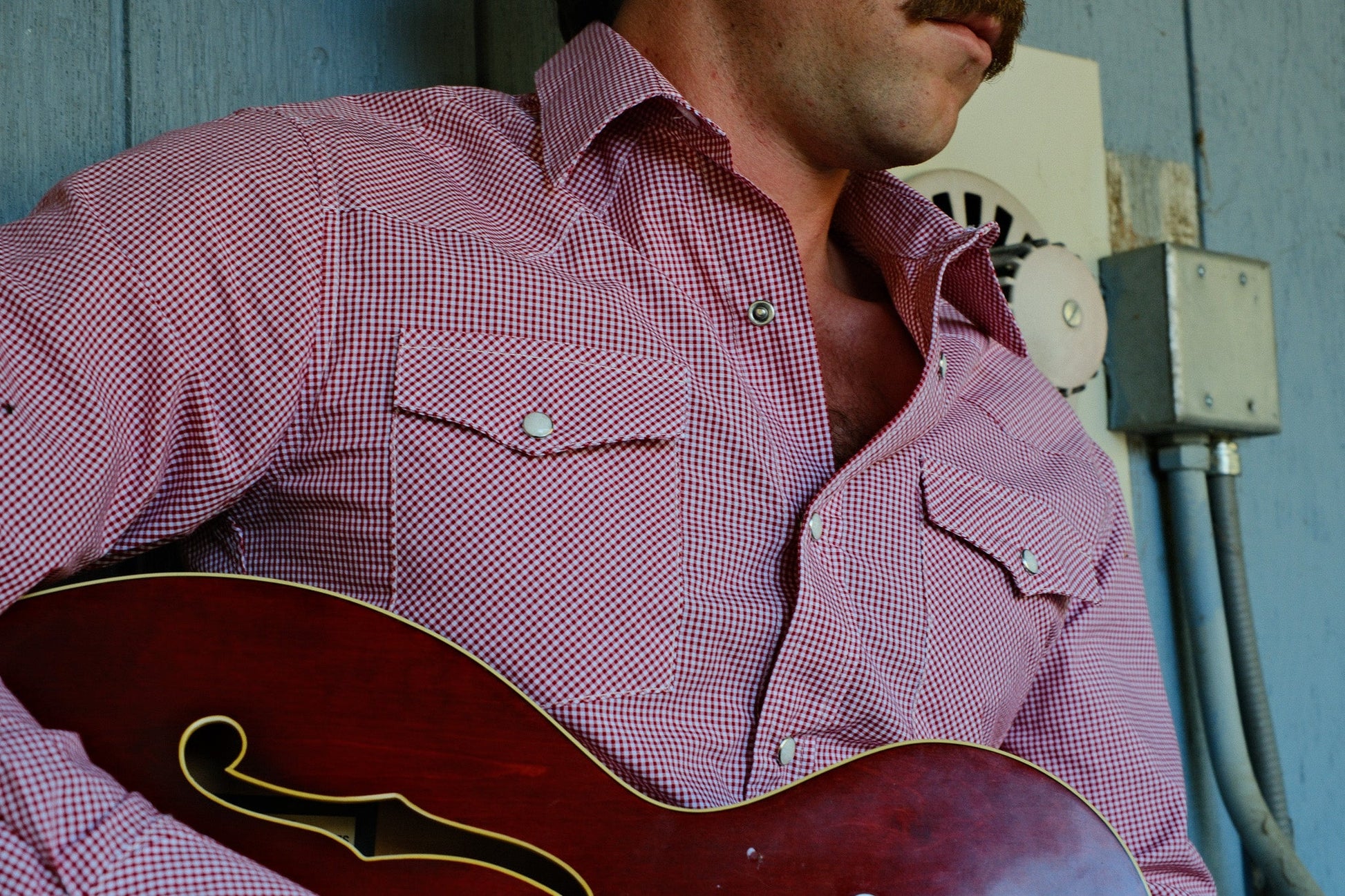 Brazos Fine Shirts - Red Check Pima