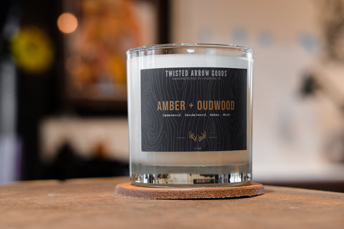 Amber & Oudwood Soy Candle