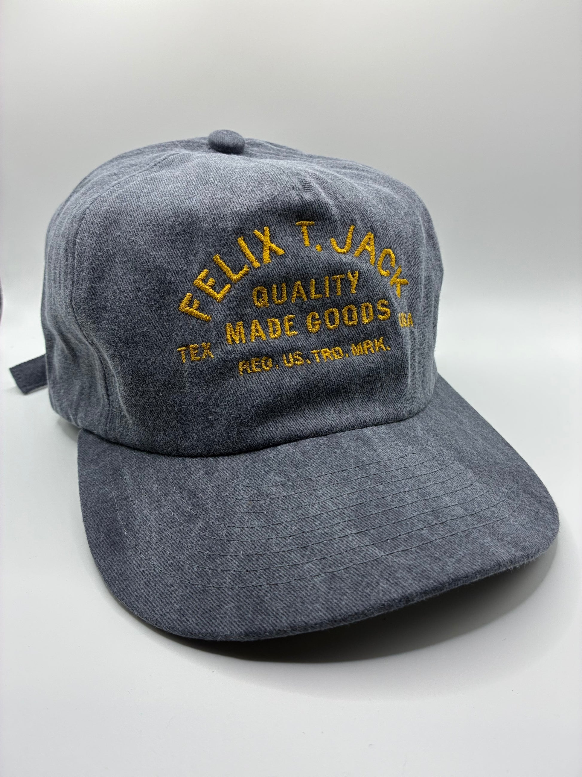 Felix T. Jack - Quality Made Goods 5 Panel Washed Twill Hat in Blue