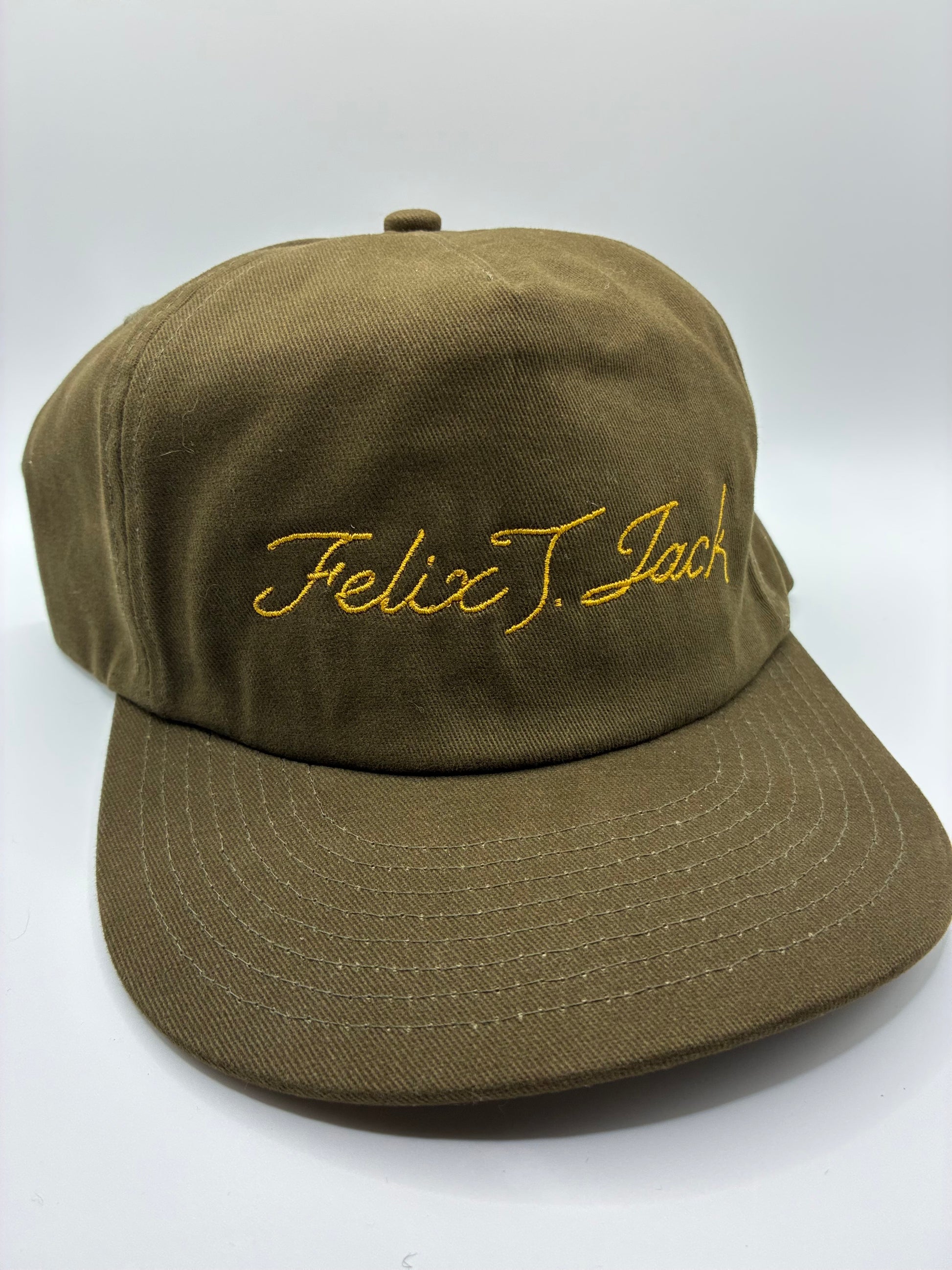 Felix T. Jack - Signature 5 Panel Cotton Twill Hat in Brown