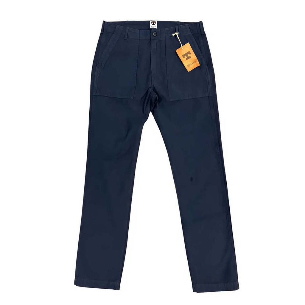 Tellason - Navy Sateen Fatigue Pant Original Tapered Leg