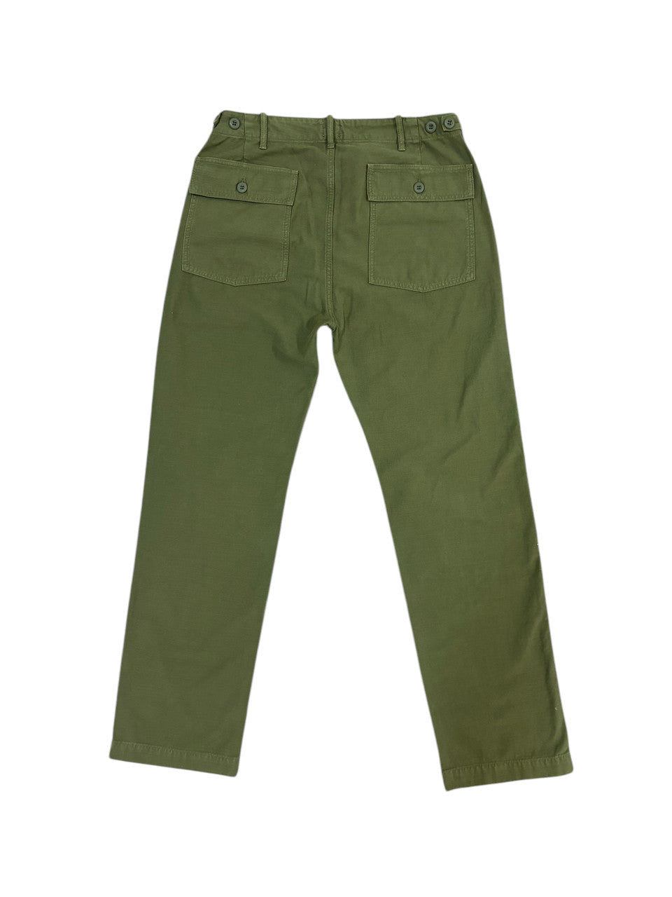 Tellason - Fatigue Pant Olive Sateen Straight Leg