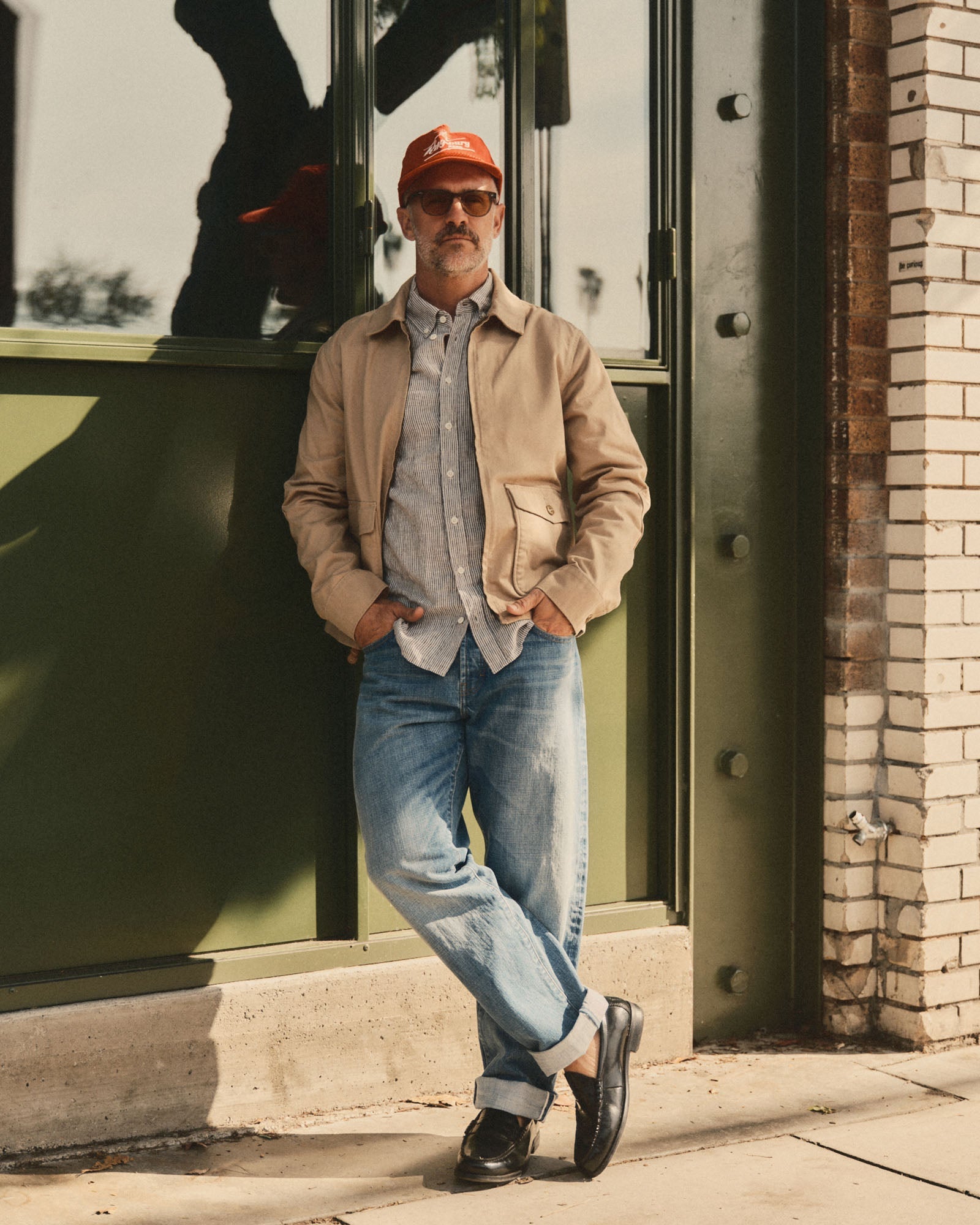 Taylor Stitch - The Airman Jacket in Organic Khaki Foundation Twill