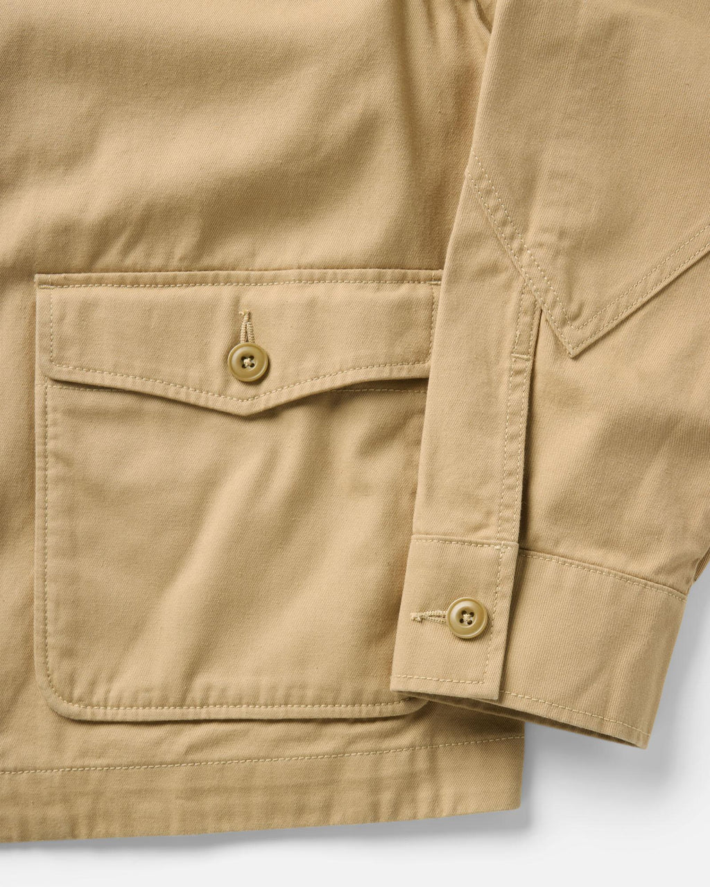 Taylor Stitch - The Airman Jacket in Organic Khaki Foundation Twill