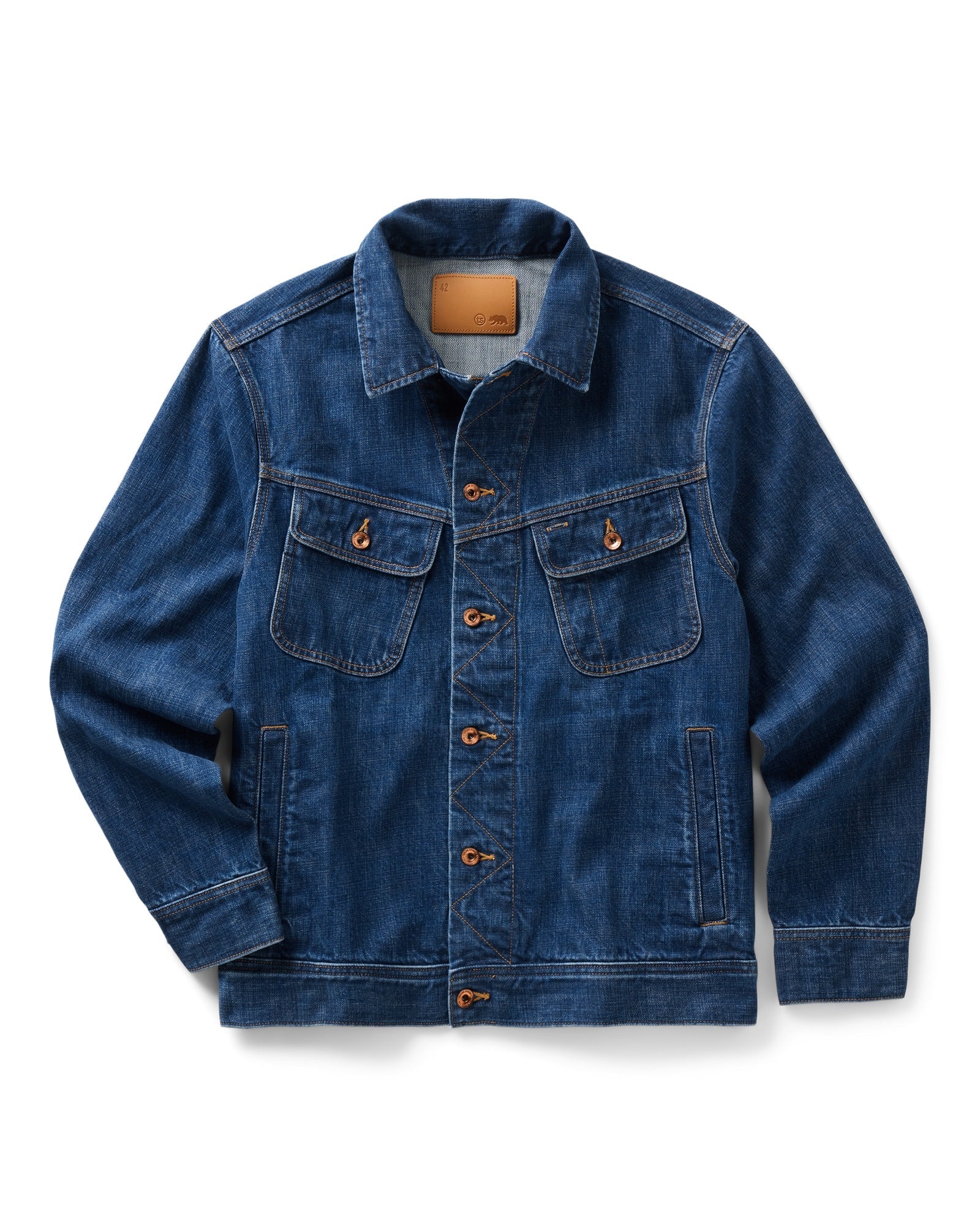 Taylor Stitch - Long Haul Jacket in Mid Wash Organic Selvedge
