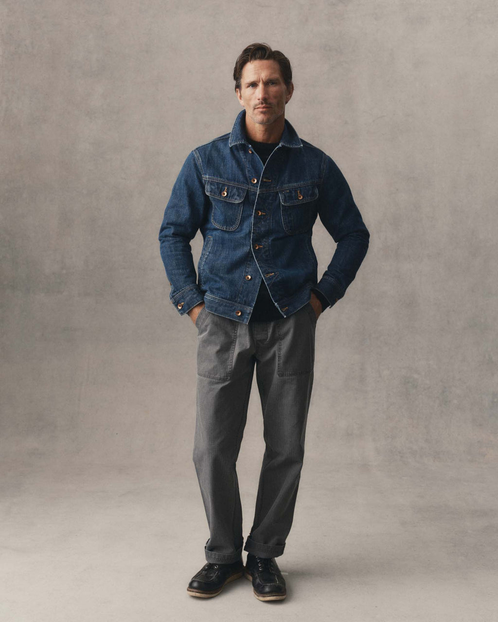 Taylor Stitch - Long Haul Jacket in Mid Wash Organic Selvedge