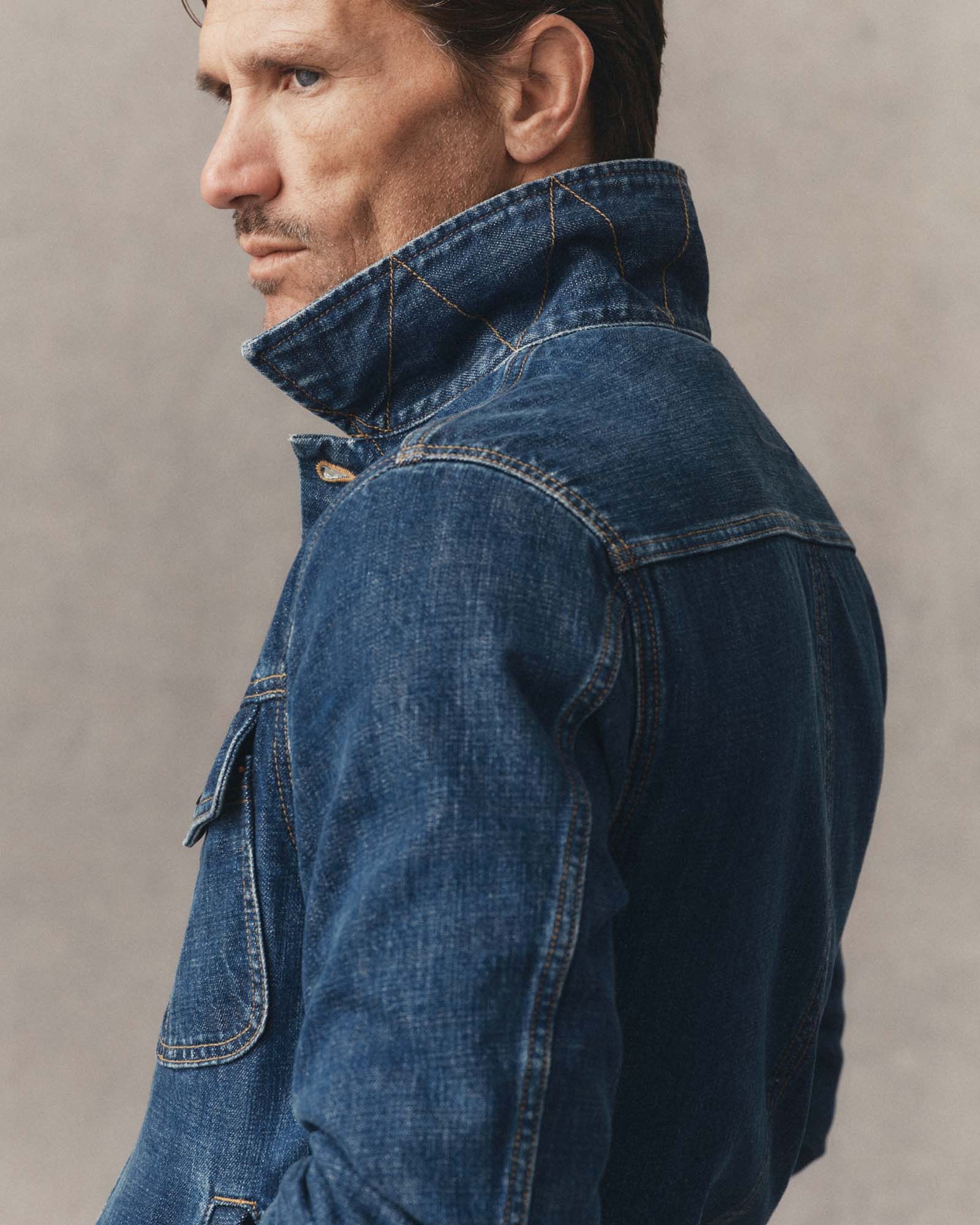 Taylor Stitch - Long Haul Jacket in Mid Wash Organic Selvedge