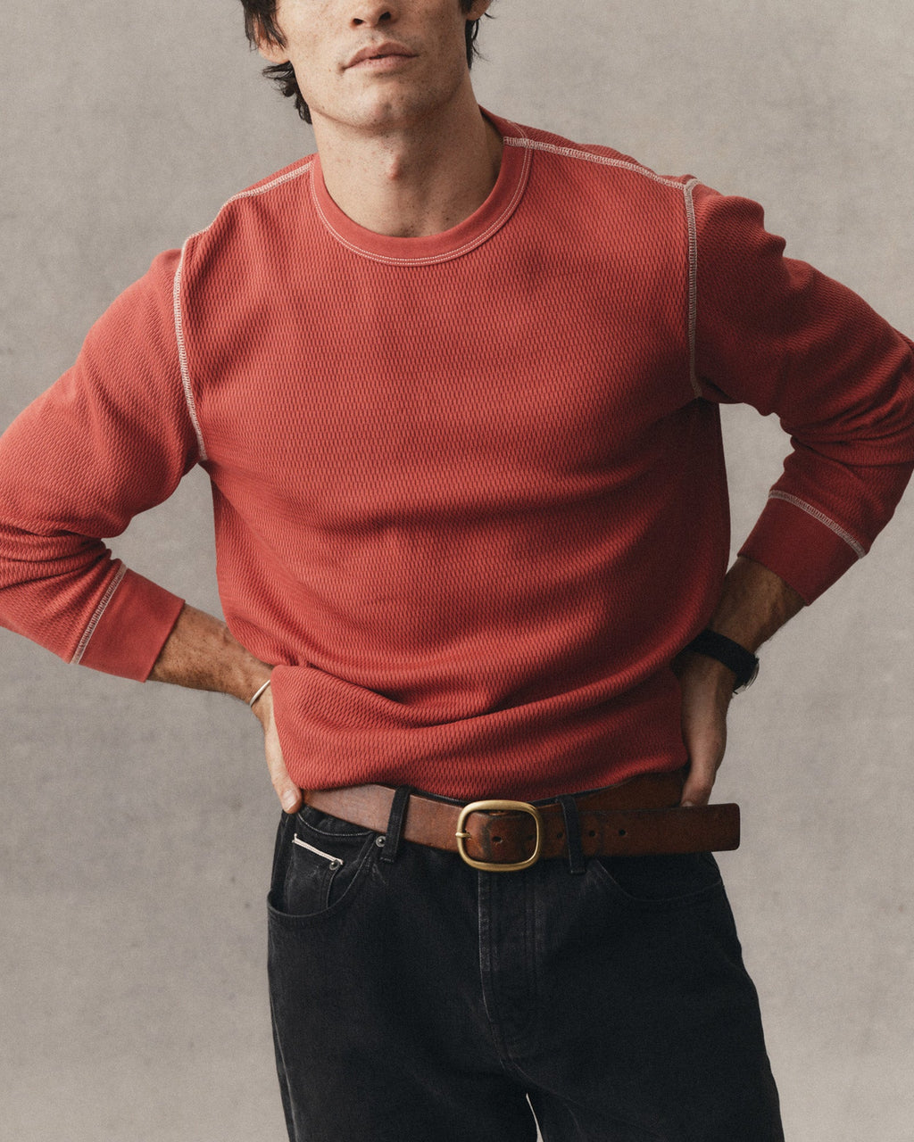 Taylor Stitch - The Organic Cotton Crew in Canyon Waffle