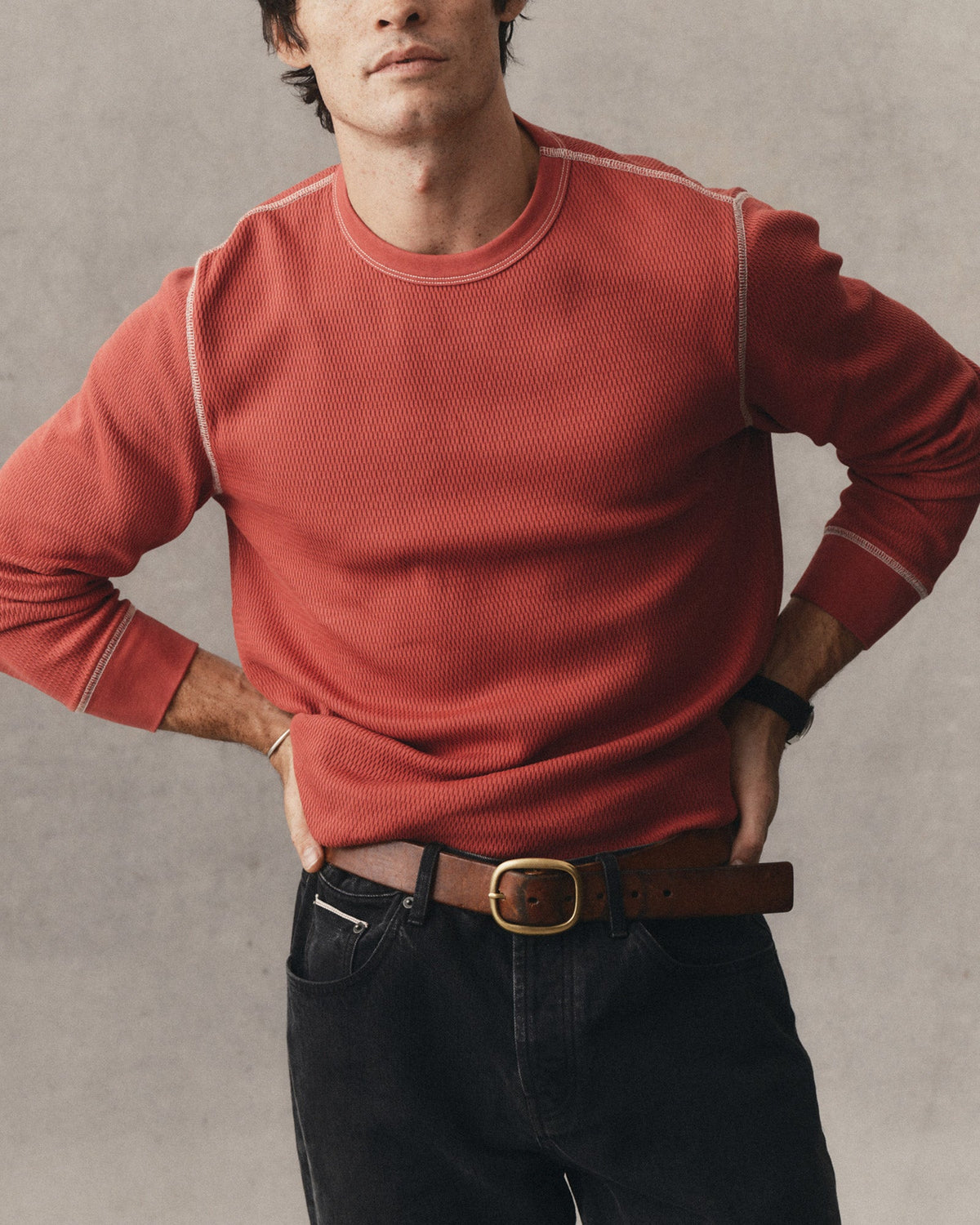 Taylor Stitch - The Organic Cotton Crew in Canyon Waffle