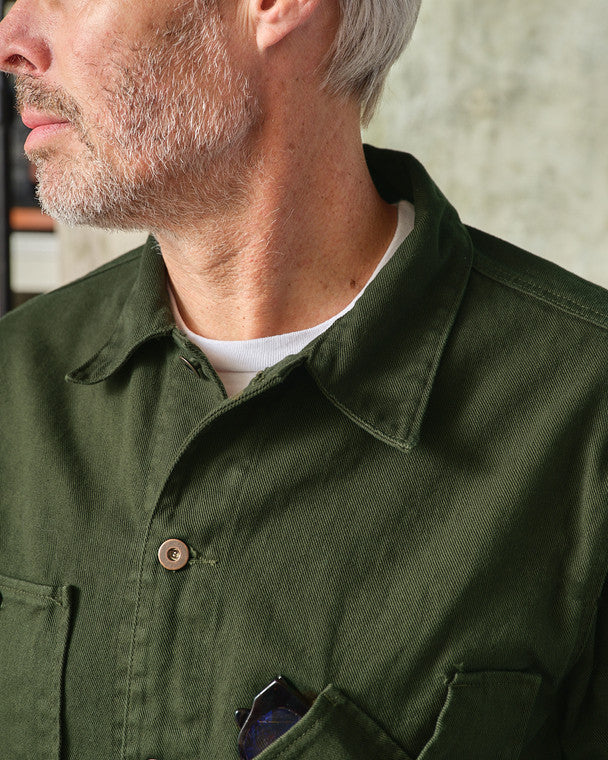 Tellason - Coverall Jacket Garment Dyed Green
