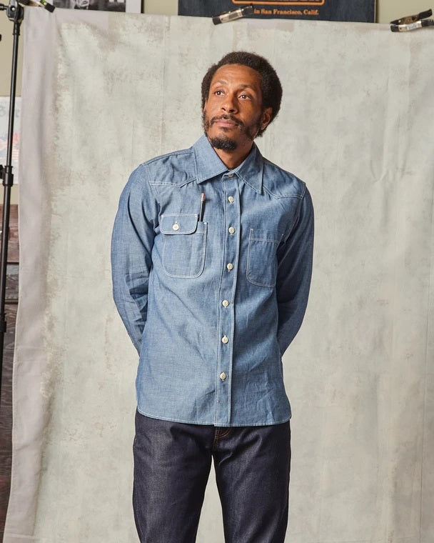 Tellason - Topper 5.5oz Japanese Chambray Shirt