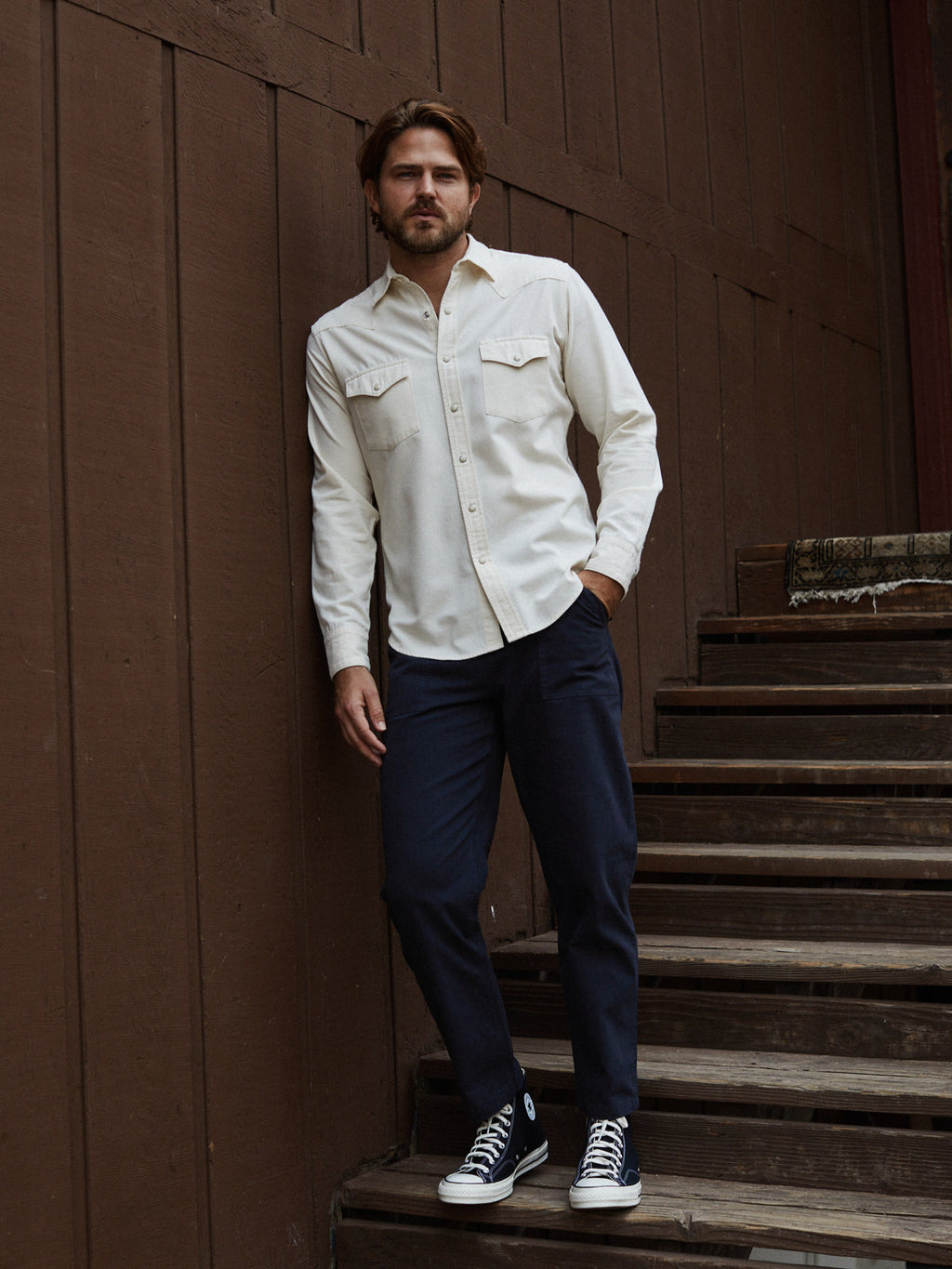West Major - Bone Ecru Denim