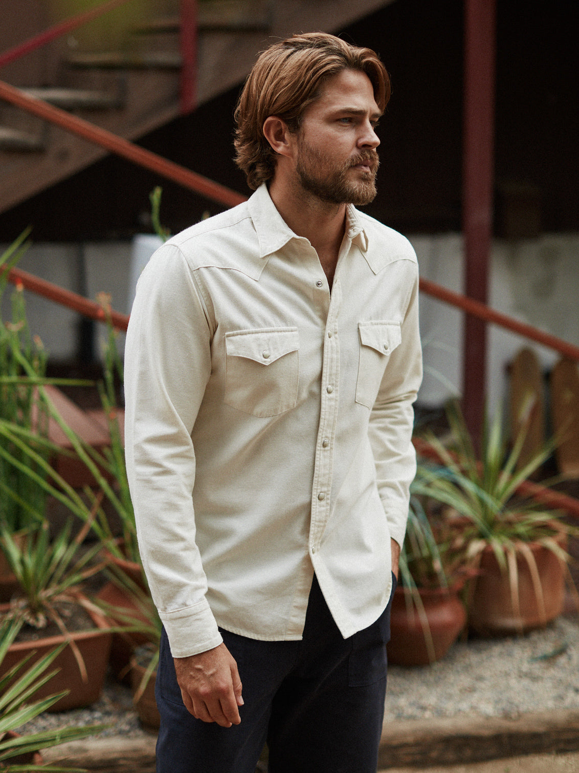 West Major - Bone Ecru Denim