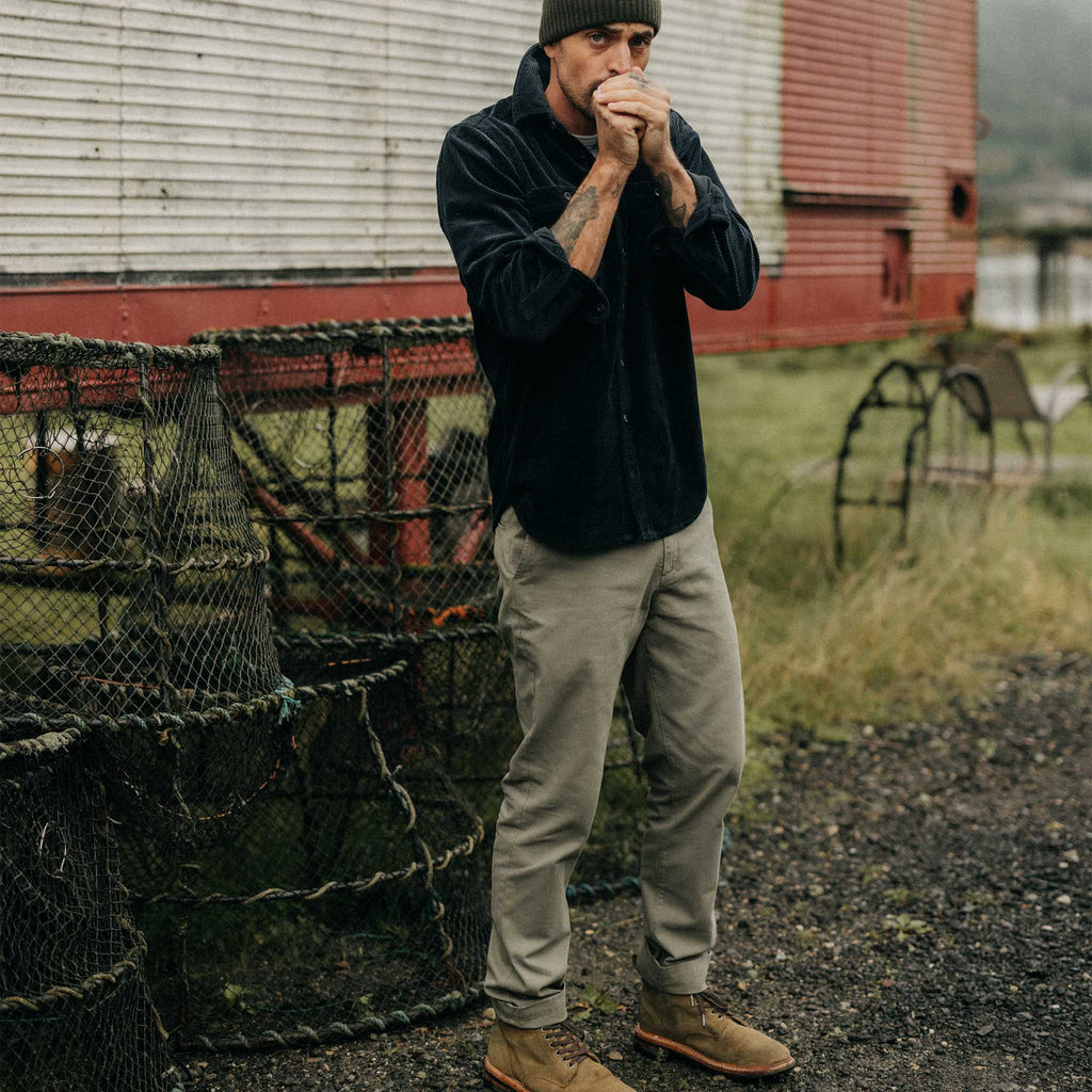 Taylor Stitch - Slim Foundation Pant in Organic Smoked Olive image 0