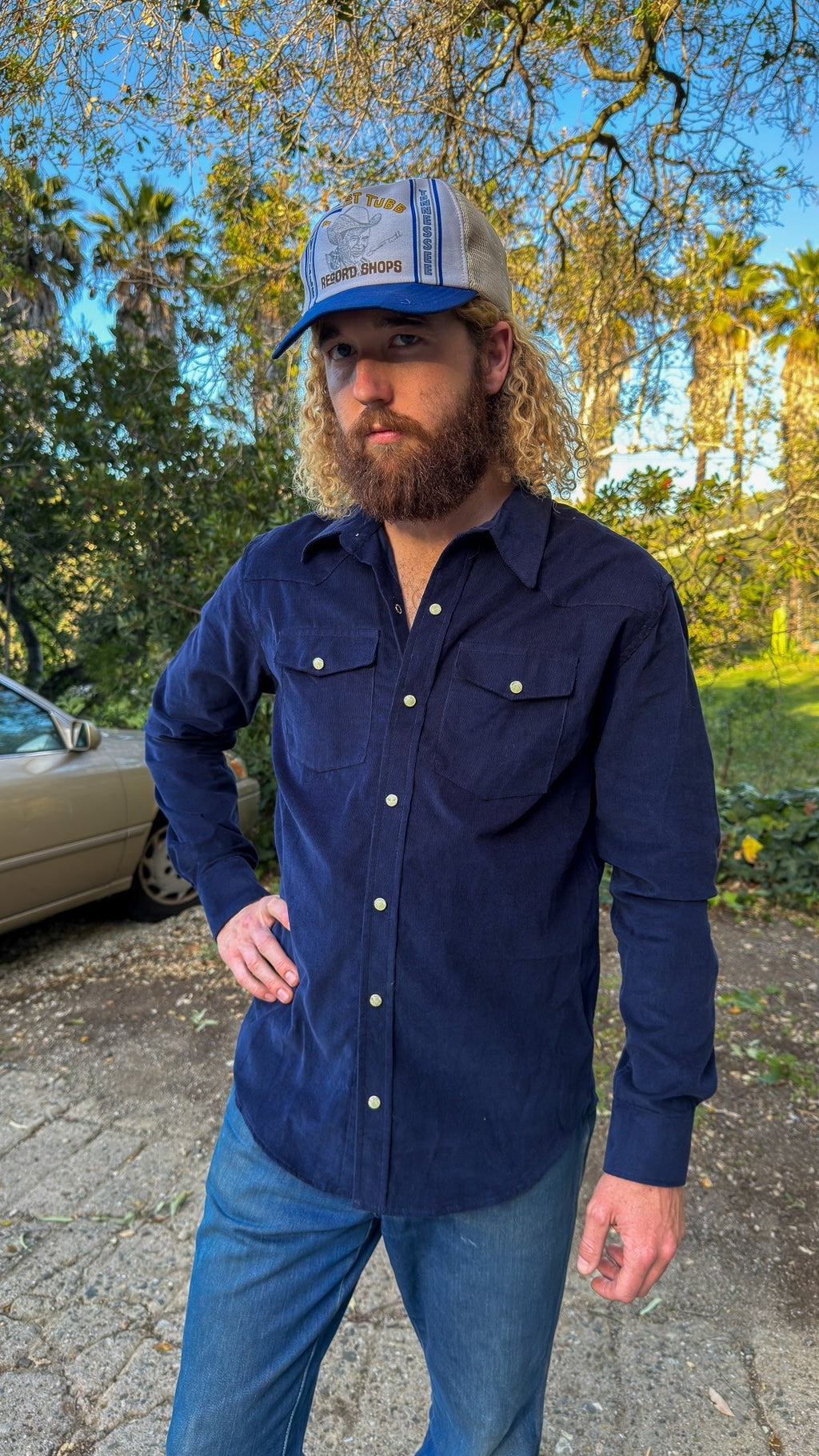 Brazos Fine Shirt - Blue Bayou Corduroy Shirt