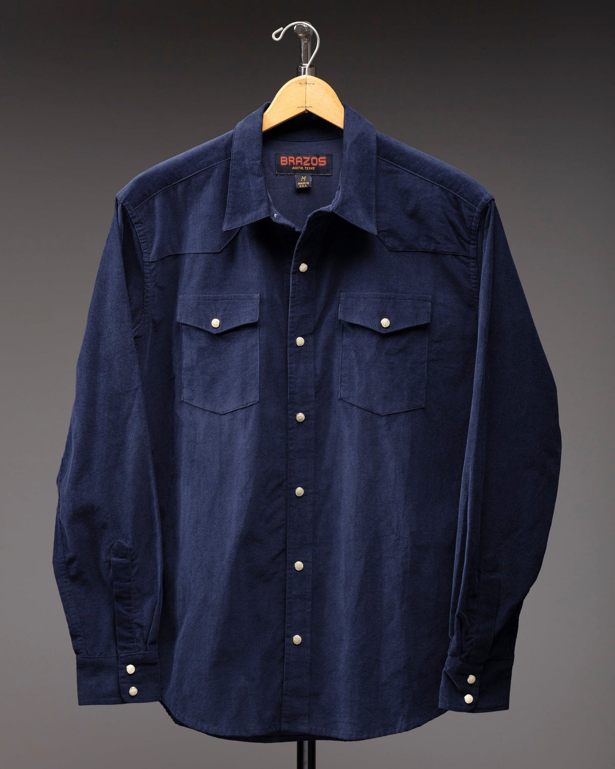 Brazos Fine Shirt - Blue Bayou Corduroy Shirt