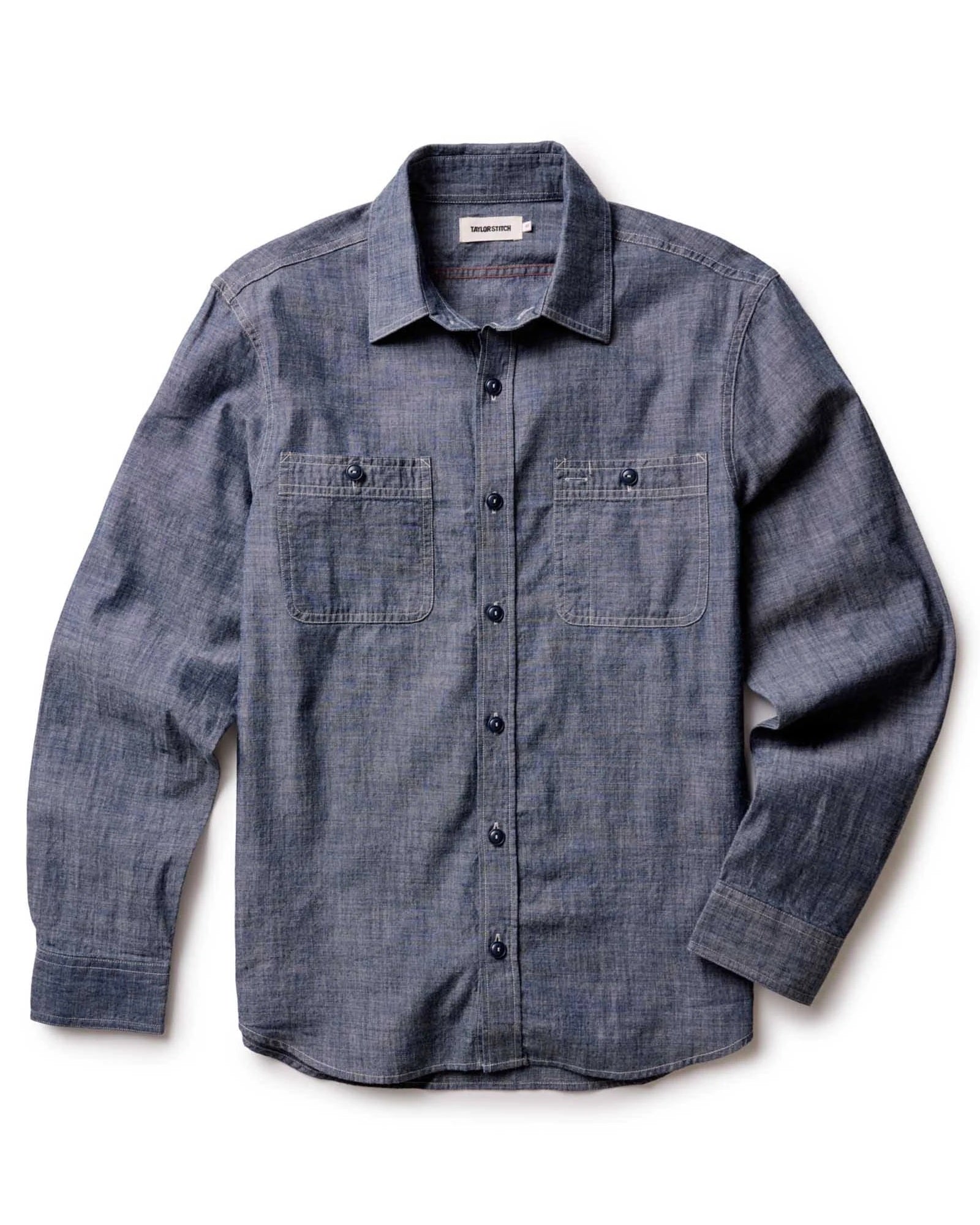 Taylor Stitch - The Foundry Shirt in Rinsed Indigo Chambray