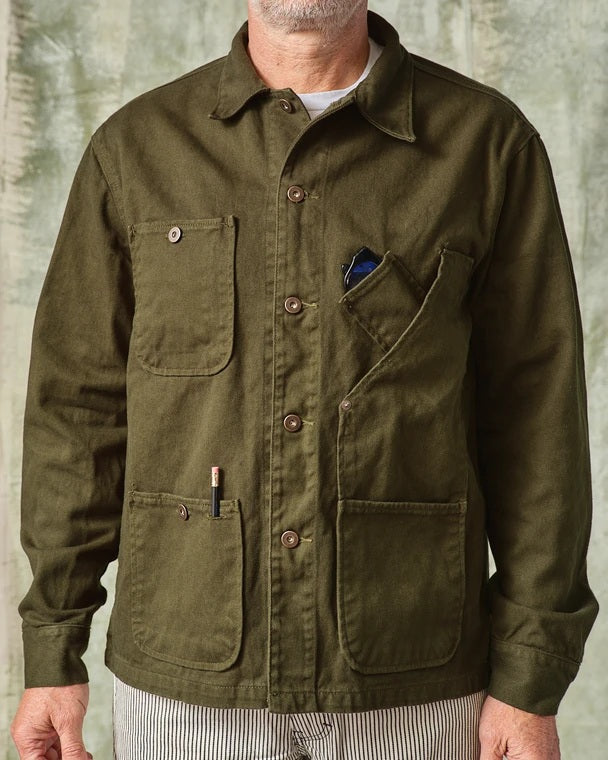 Tellason - Coverall Jacket Garment Dyed Green