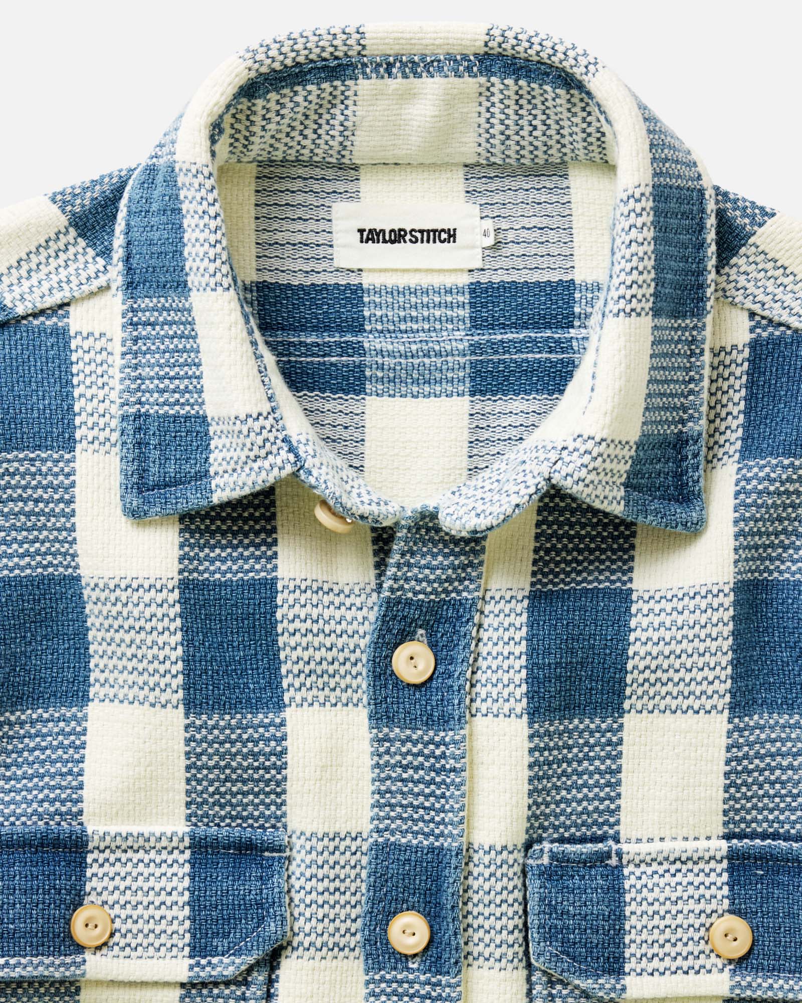 Taylor Stitch - The Division Shirt in Washed Indigo Check