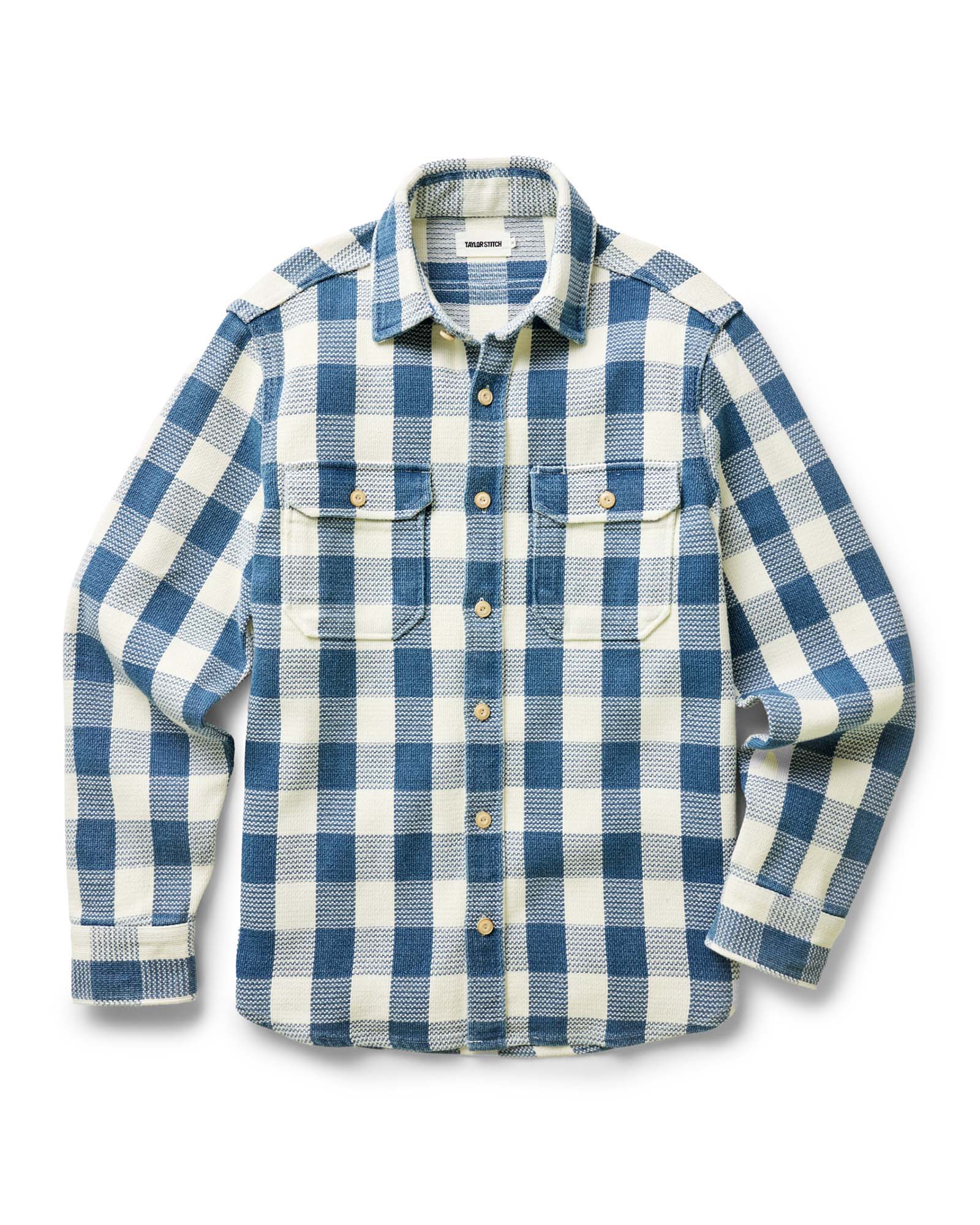 Taylor Stitch - The Division Shirt in Washed Indigo Check