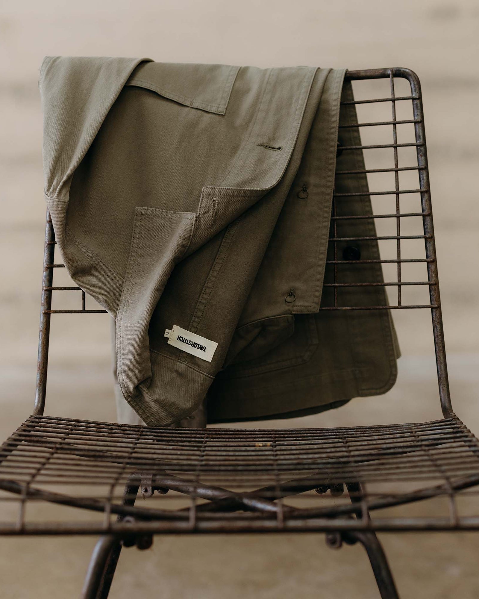Taylor Stitch - The Ojai Jacket in Organic Smoked Olive Foundation Twill