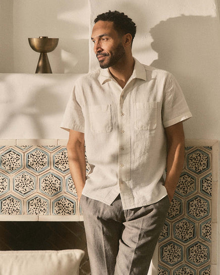 Taylor Stitch - The Conrad Shirt in Vintage White Linen