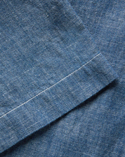 Taylor Stitch - Short-Sleeve Crew Shirt in Washed Indigo Chambray