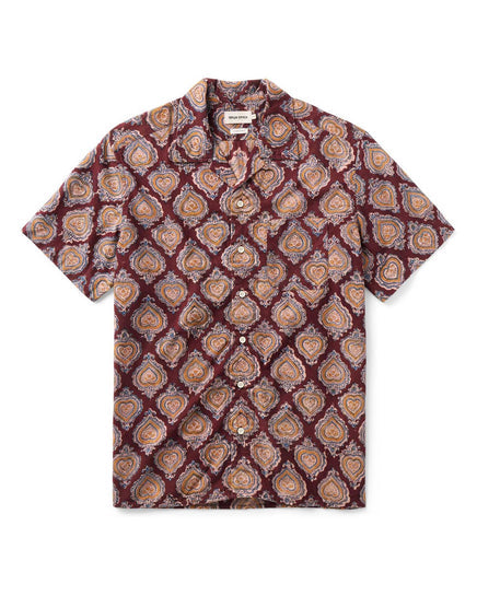 Taylor Stitch - The Hawthorne Shirt in Sangria Block Print