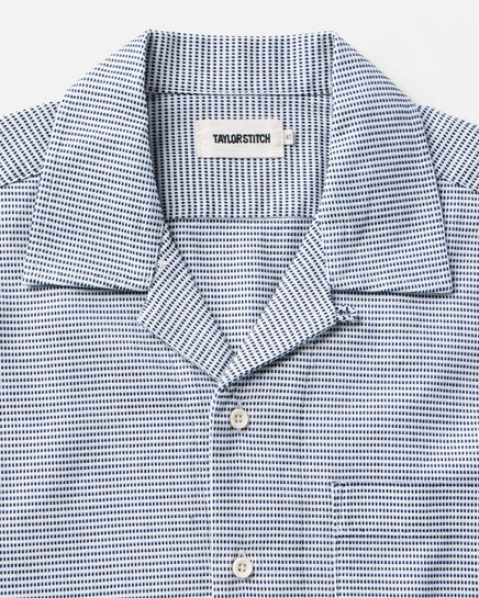 Taylor Stitch - Short-Sleeve Hawthorne Shirt in Blue Pin Dot Dobby