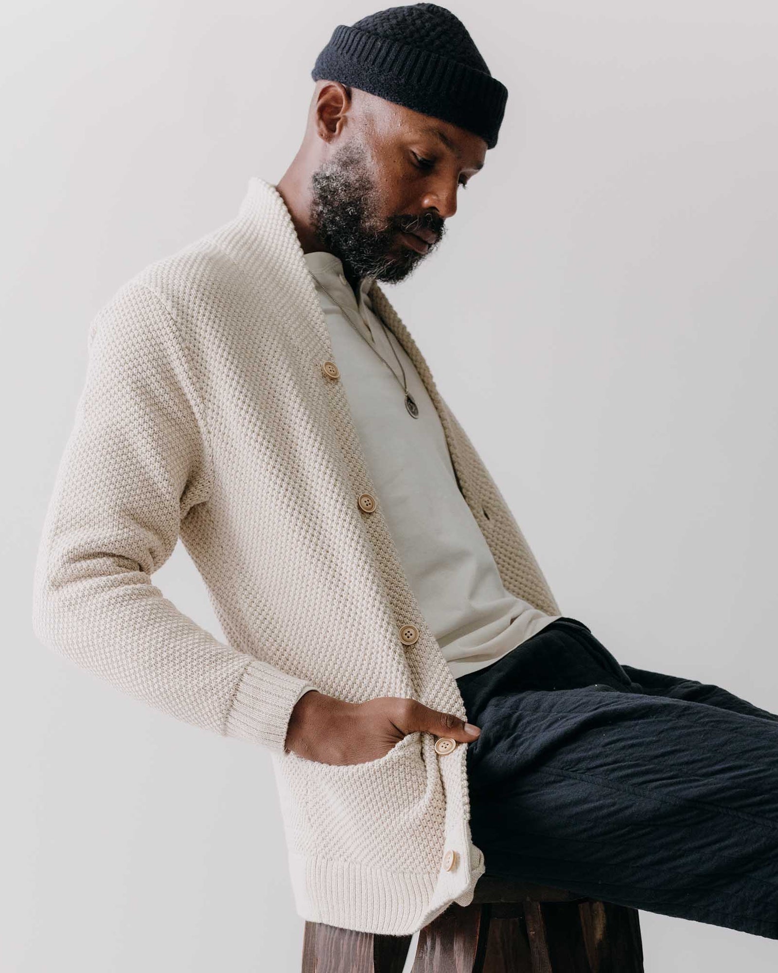 Taylor Stitch - The Crawford Sweater in Marled Natural