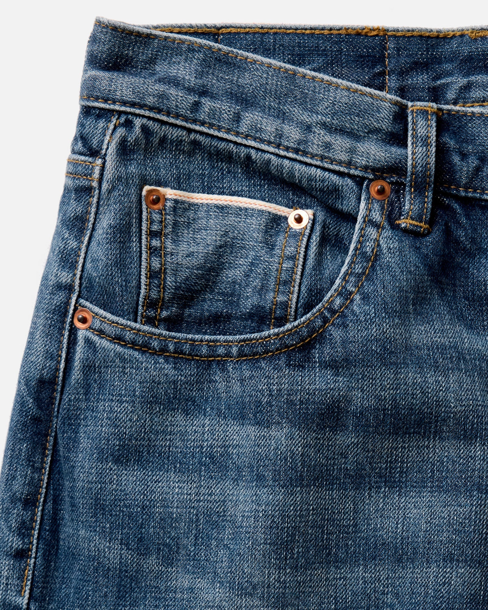 Taylor Stitch - The Democratic Jean in Mid Wash Organic Selvedge