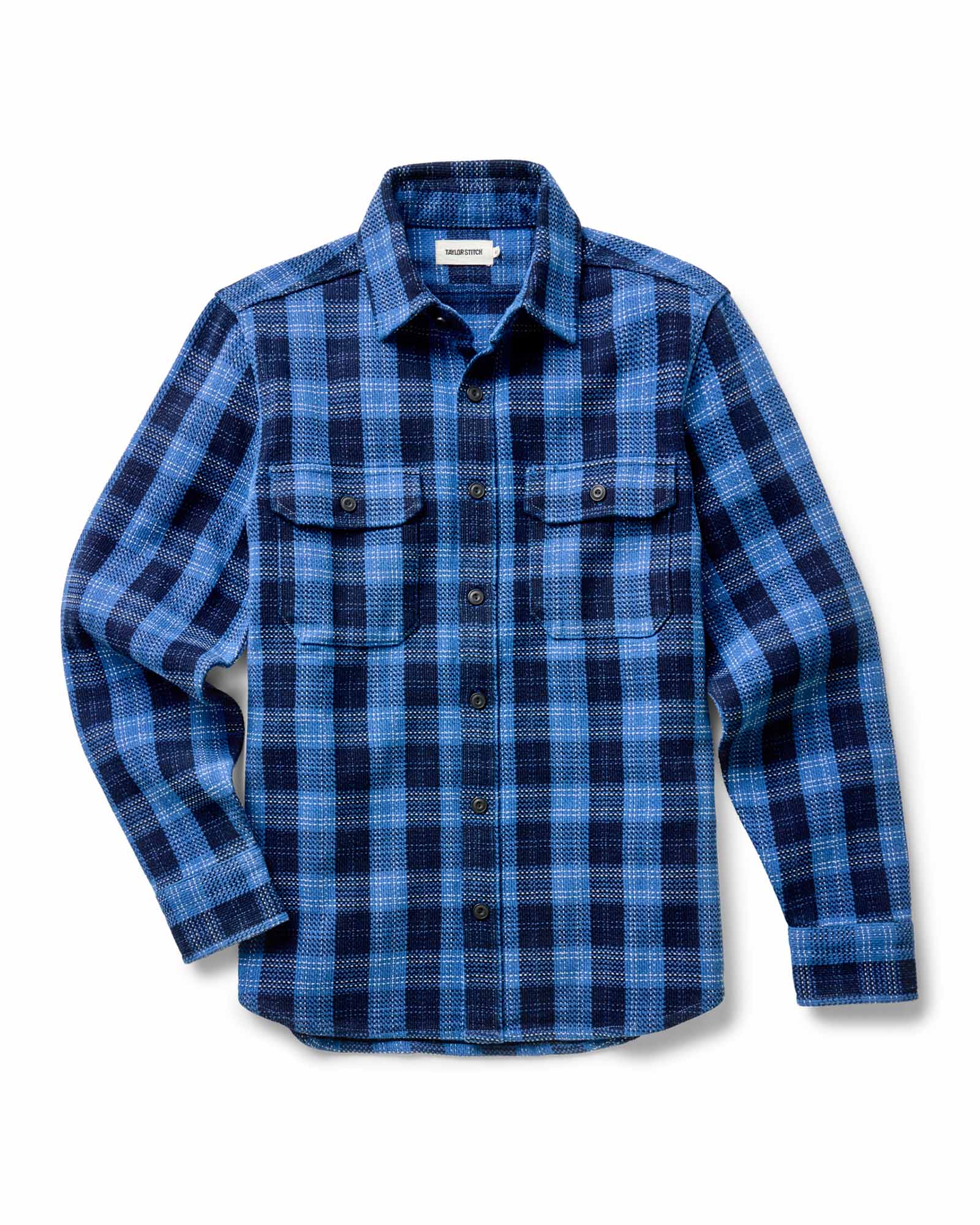 Taylor Stitch - The Division Shirt in Rinsed Indigo Plaid
