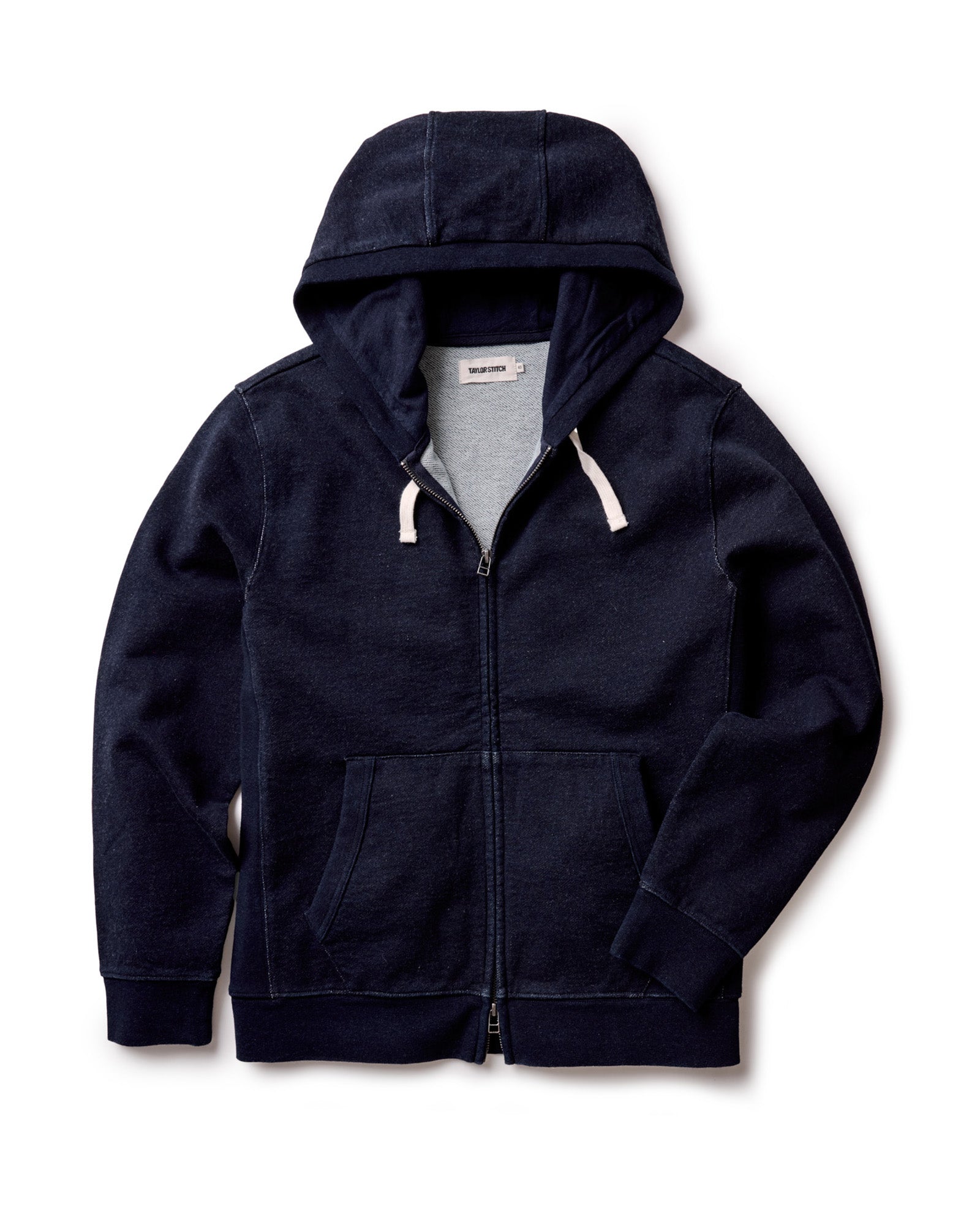 Taylor Stitch - The Après Zip Hoodie in Rinsed Indigo Terry