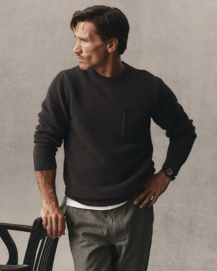 Taylor Stitch - The Crawford Crew Sweater in Charcoal