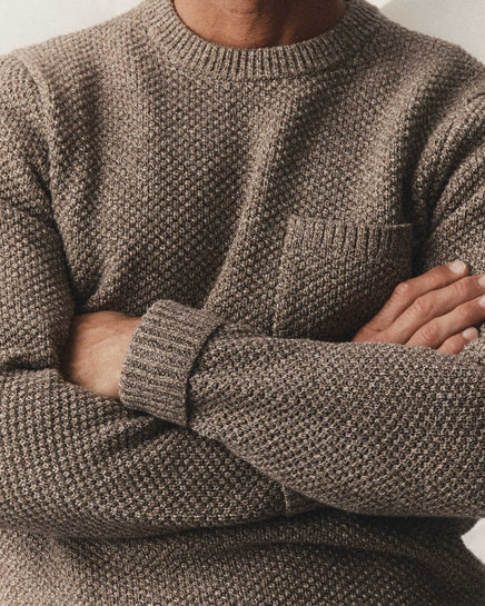 Taylor Stitch - The Crawford Crew Sweater in Coffee