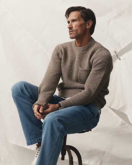 Taylor Stitch - The Crawford Crew Sweater in Coffee