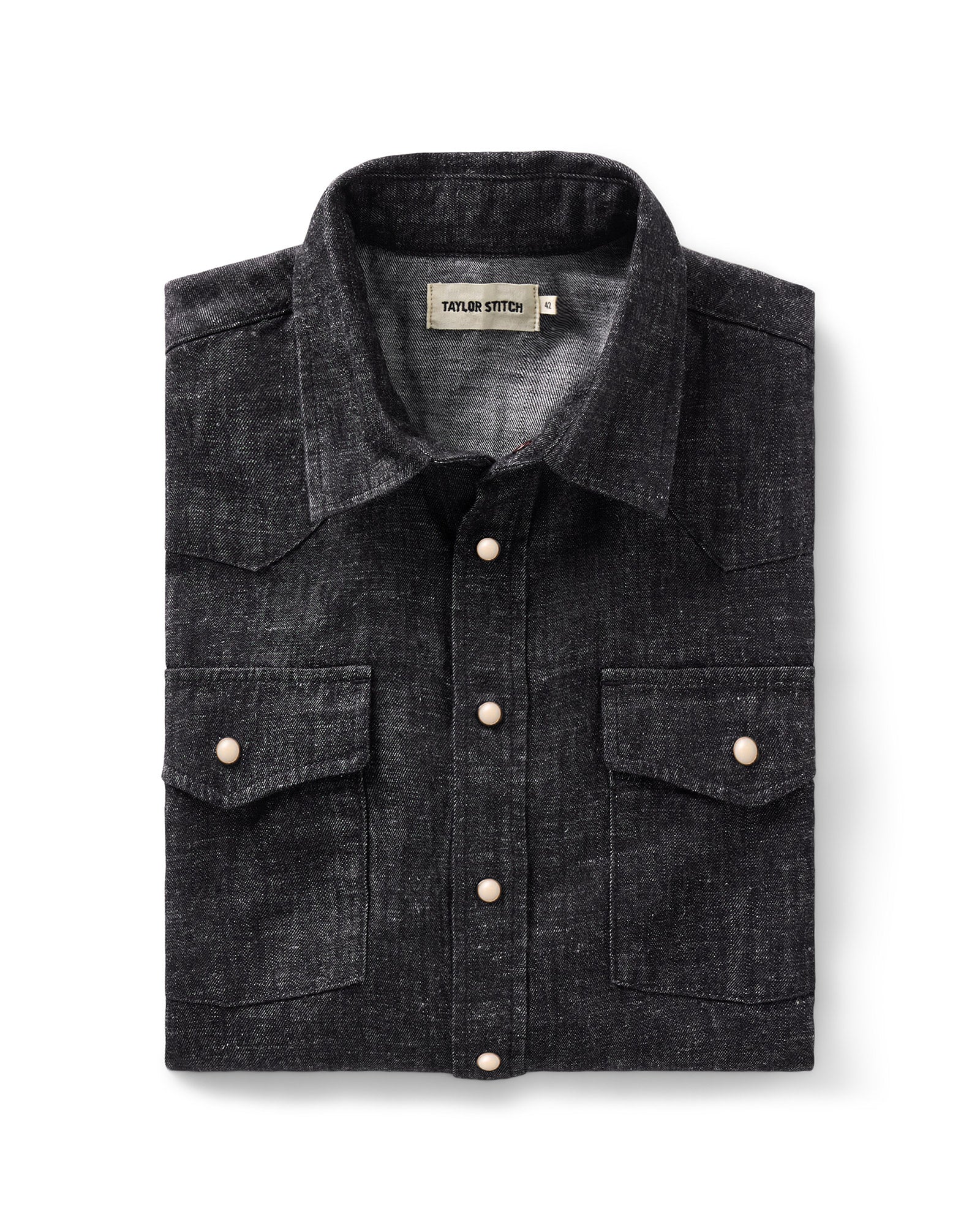 Taylor Stitch - The Glacier Shirt in Black Indigo Hemp Denim