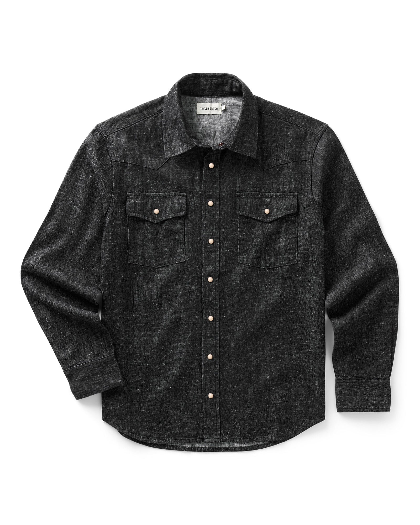 Taylor Stitch - The Glacier Shirt in Black Indigo Hemp Denim