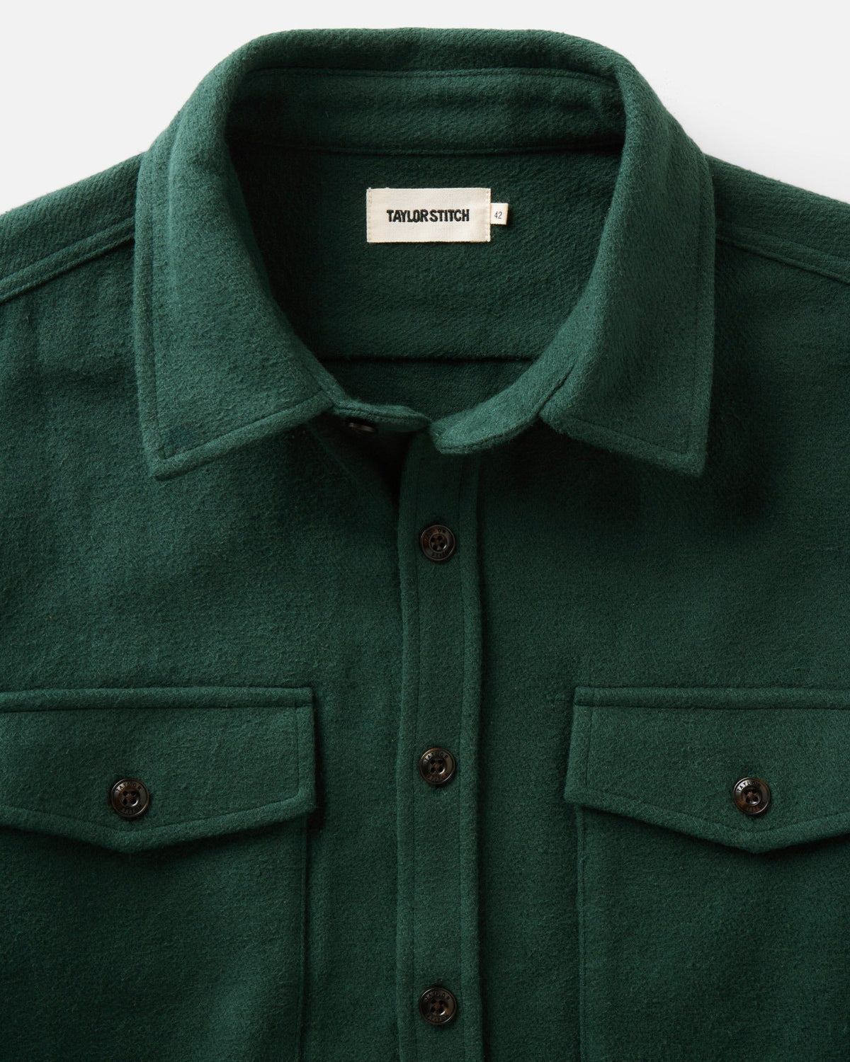 Taylor Stitch - The Maritime Shirt Jacket in Dark Forest Moleskin Twill
