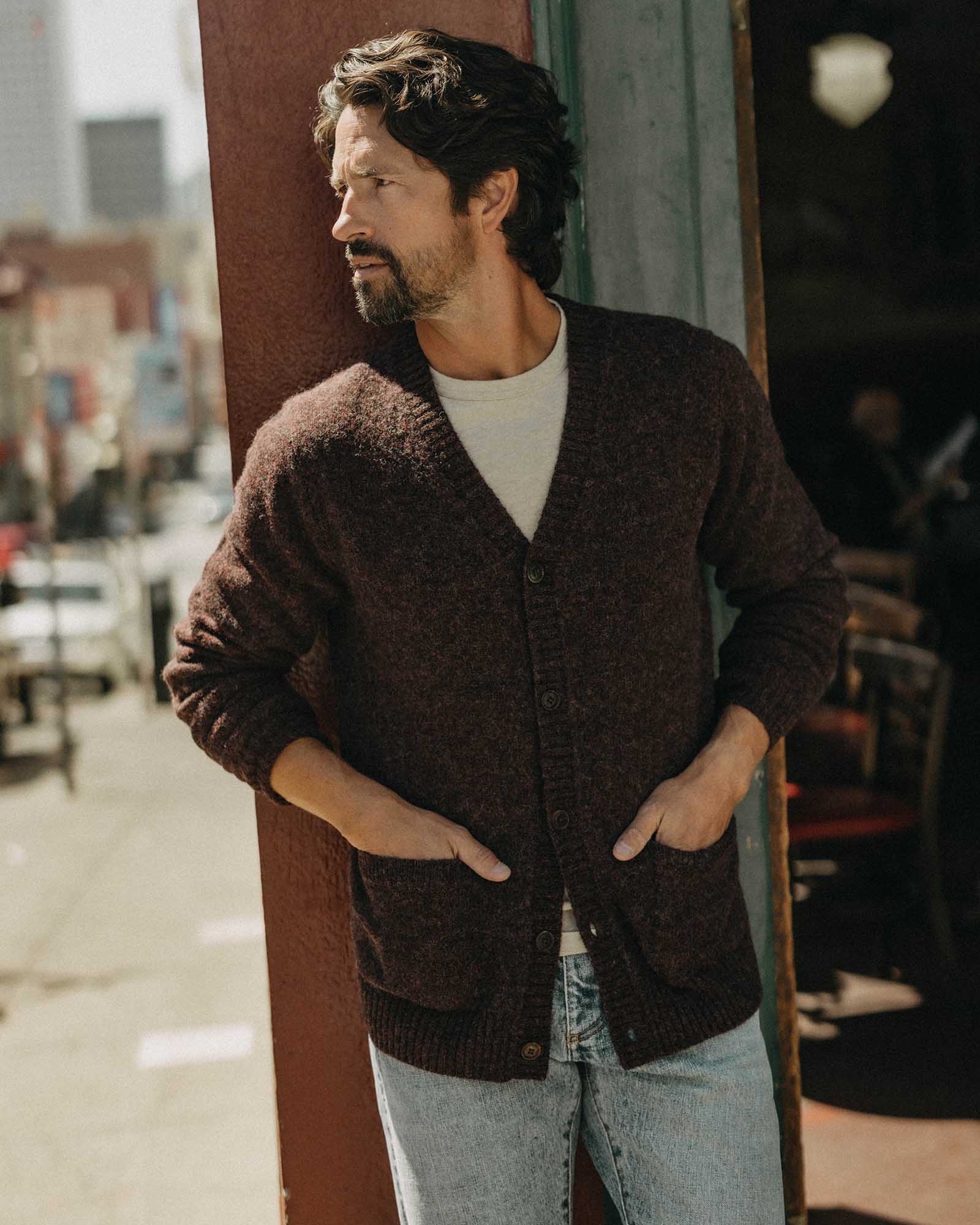 Taylor Stitch - The Eastmoor Cardigan in Heather Port Wool