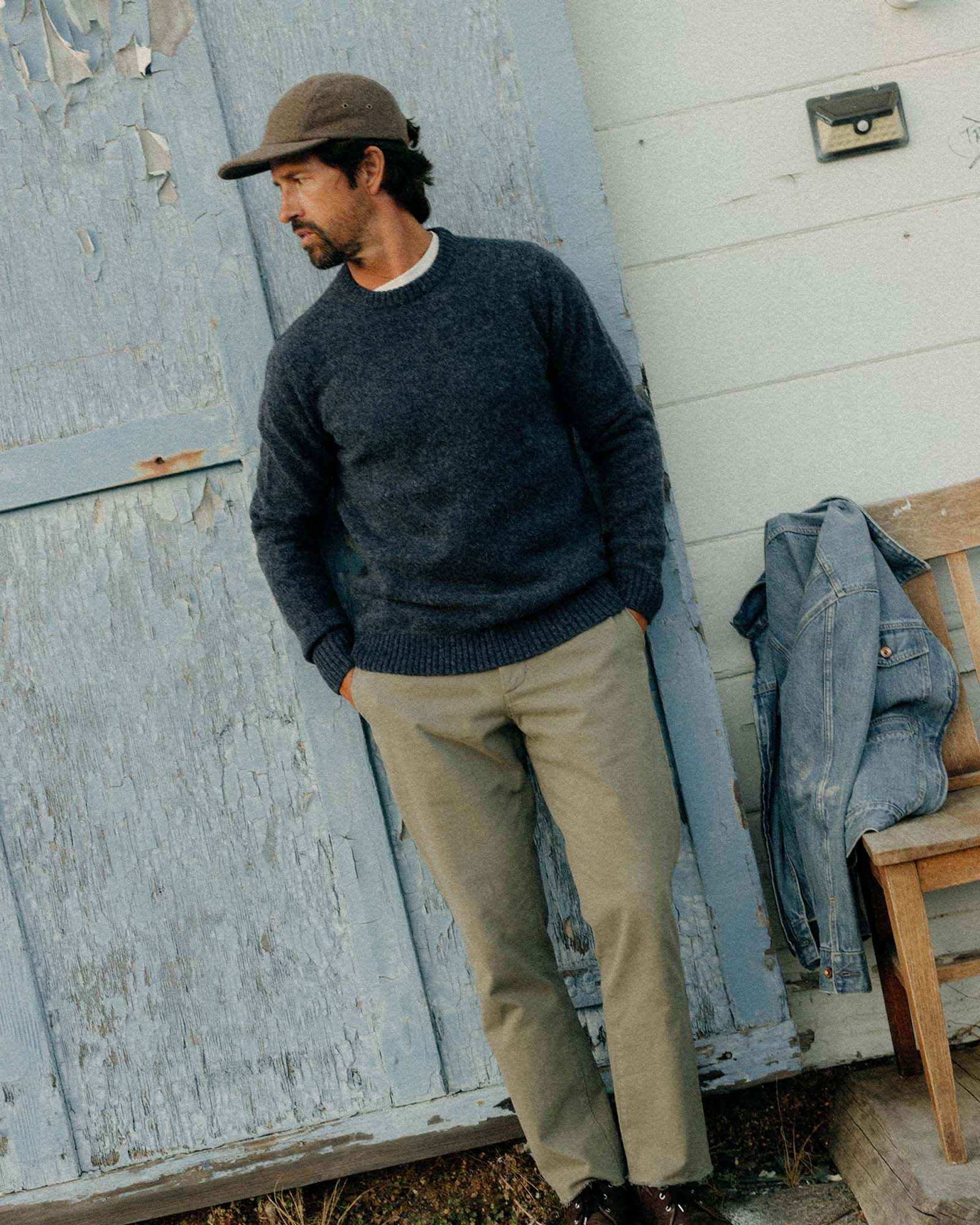 Taylor Stitch - The Eastmoor Sweater in Heather Night Wool