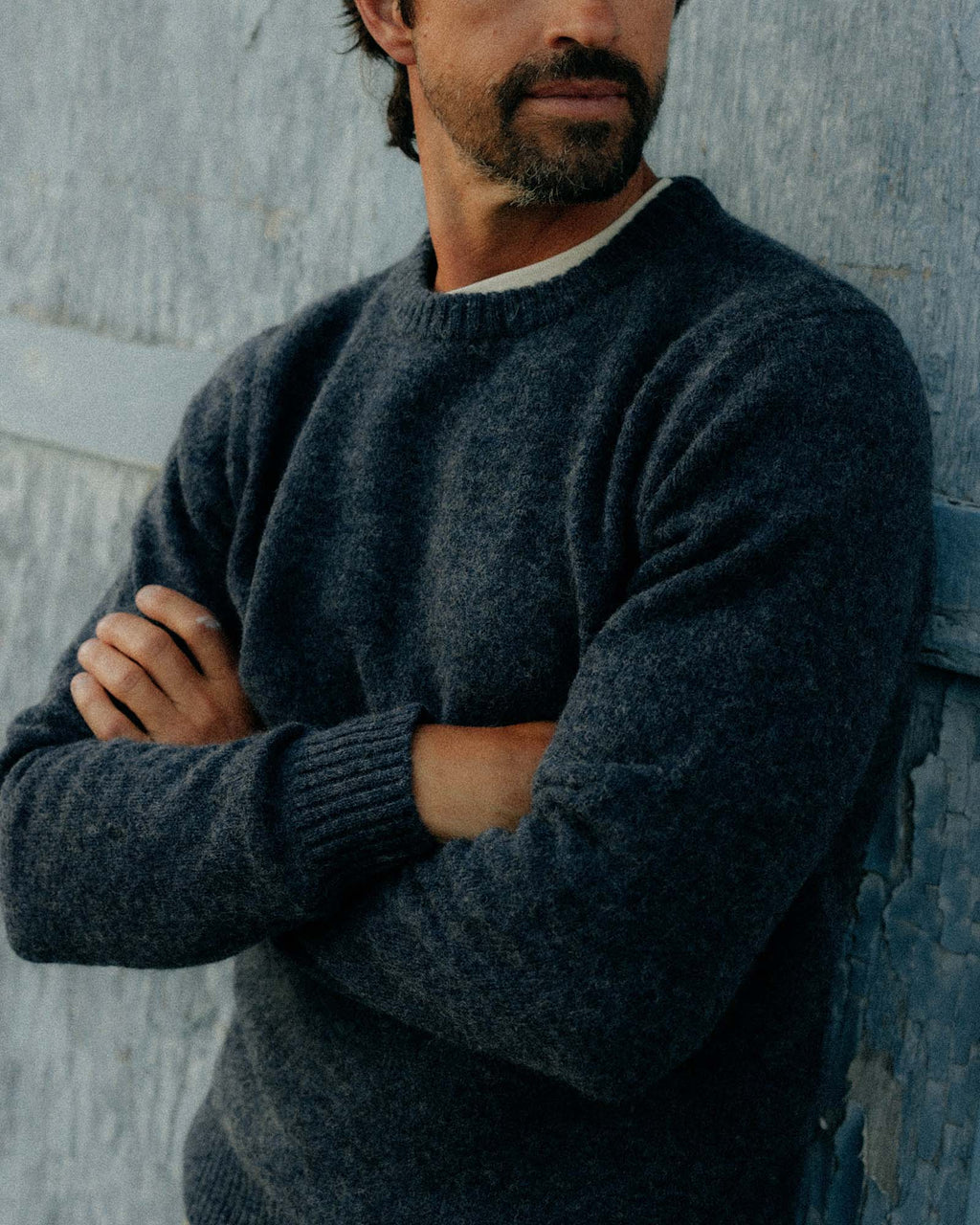 Taylor Stitch - The Eastmoor Sweater in Heather Night Wool