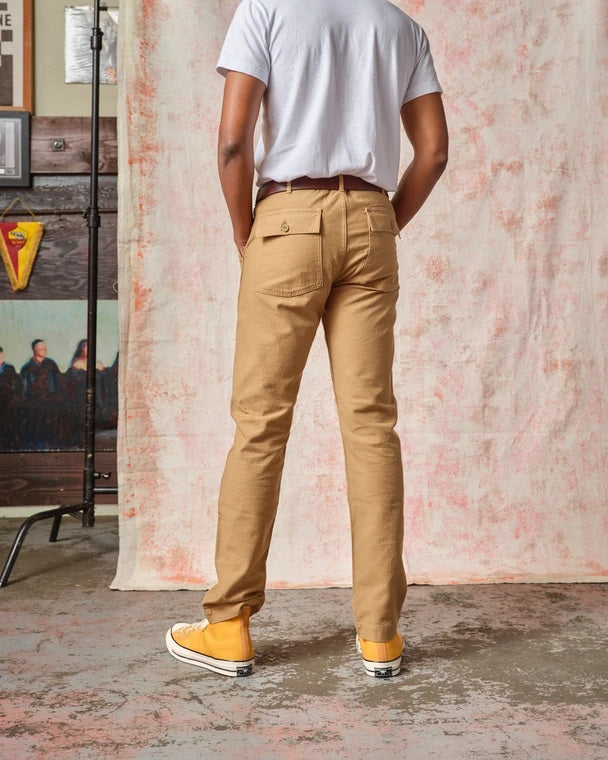 Tellason - Fatigue Pant British Tan Sateen Original Tapered Leg