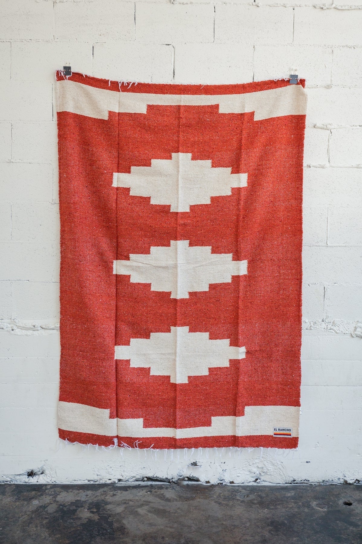 El Rancho Supply - Monte Alban - Red Handwoven Throw Blanket